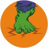 Komar Avengers Hulks Foot Pop Art Vlies Zelfklevend Fotobehang 125x125cm Rond online kopen