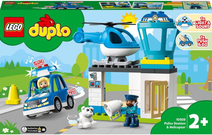 Lego DUPLO Rescue Police Station & Helicopter Toy Set(10959 )