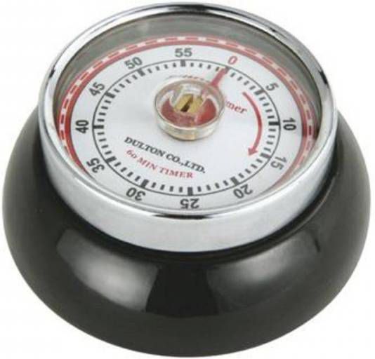 Zassenhaus Magnetische Kookwekker Zwart Retro collection