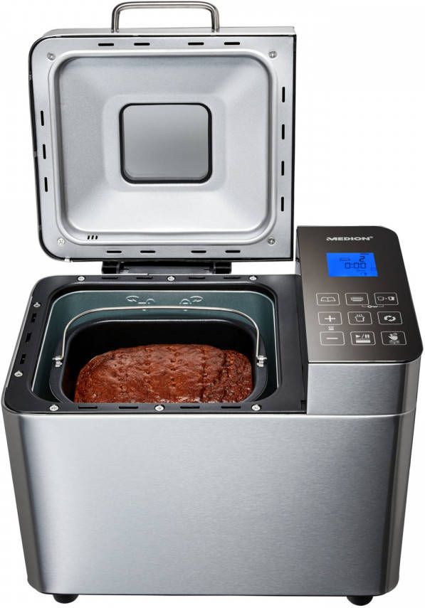 Medion Md10241 Broodbakmachine 20 Programma&apos, s 600 Watt 1 Kg 3 Bruiningsniveaus Zilver