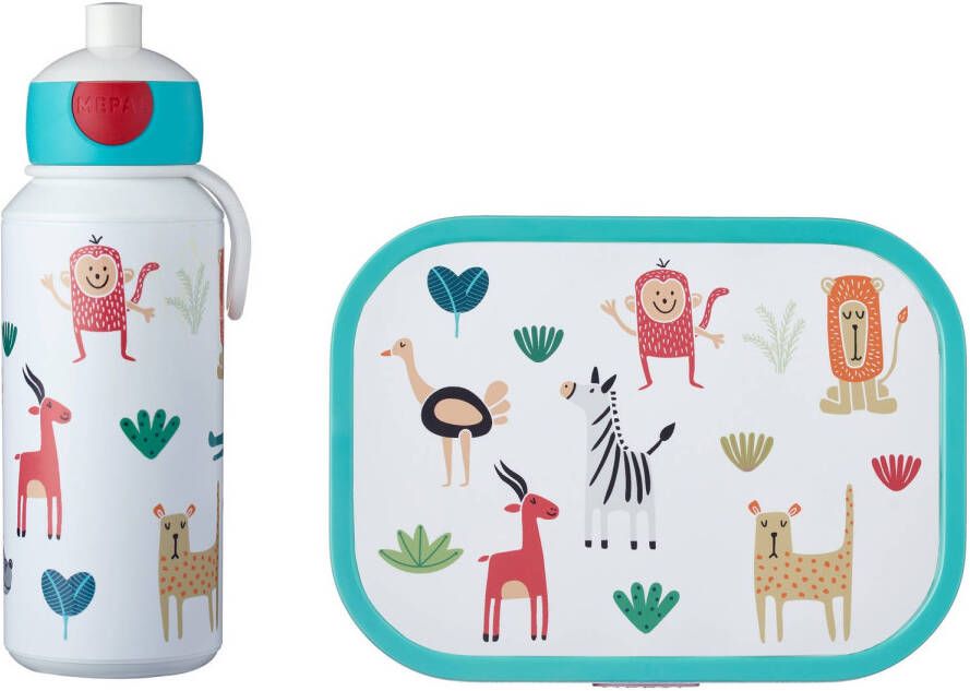 Mepal Lunchset(Schoolbeker & Lunchbox)Campus Pop up Animal Friends