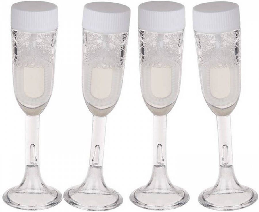 Merkloos 12x Bellenblaas Champagne Glas