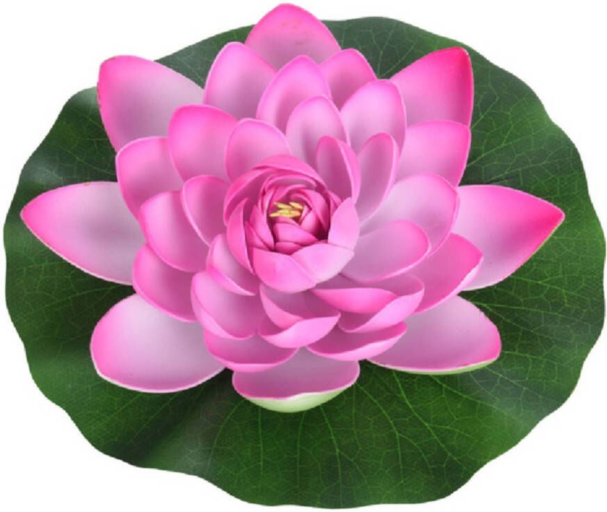 Merkloos 1x Roze Drijvende Kunst Waterlelie Bloemen 18 Cm Kunstbloemen