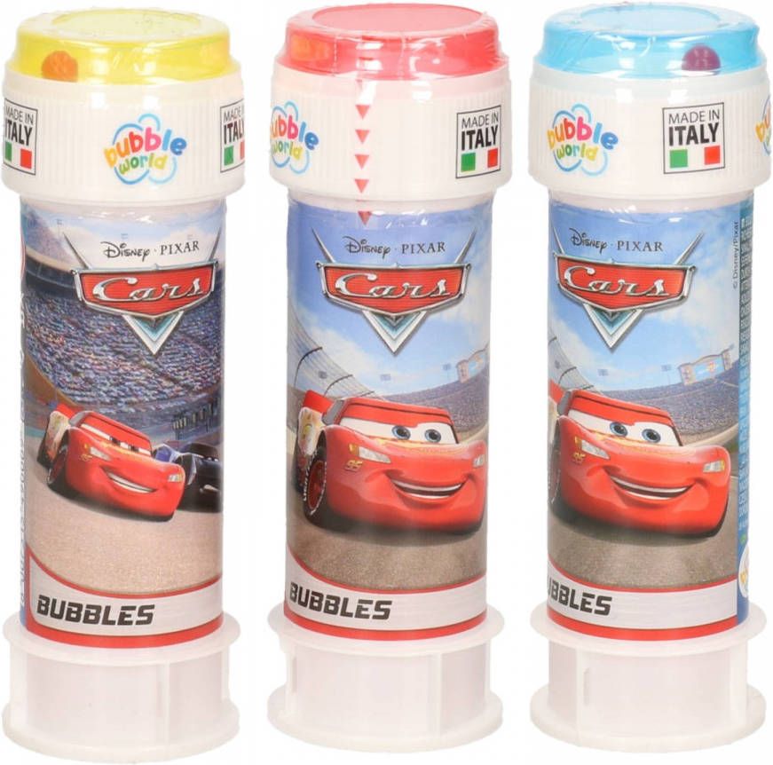 Merkloos 4x Disney Cars Bellenblaas Flesjes Met Bal Spelletje In Dop 60 Ml Voor Kinderen Bellenblaas