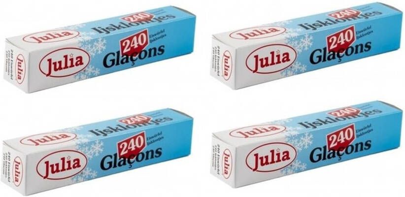 Merkloos 4x Ijsklontzakjes Voor 240 Klontjes Ijsblokjesmakers