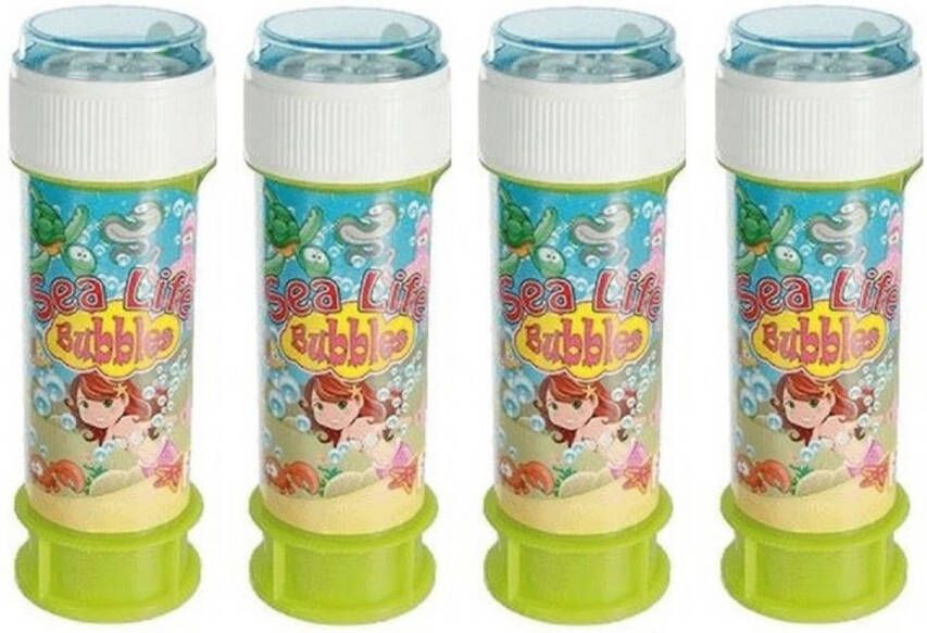 Merkloos 6x Stuks Bellenblaas Zeeleven Met Spelletje 60 Ml Bellenblaas