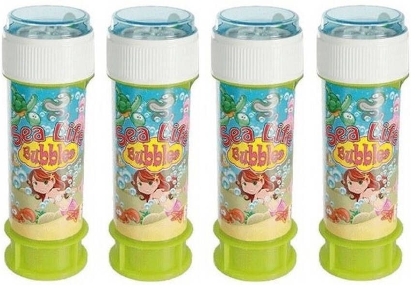 Merkloos 8x Stuks Bellenblaas Zeeleven Met Spelletje 60 Ml Bellenblaas