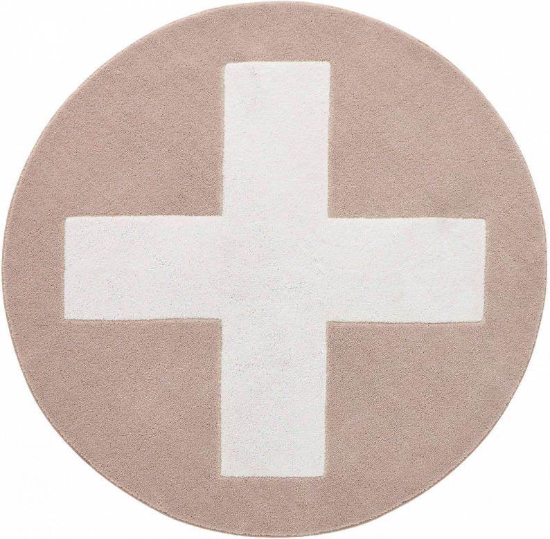 Lifetime Kidsrooms Vloerkleed Rond Pink X, 3d Effect