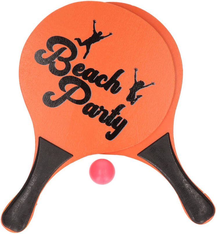 Merkloos Oranje Beachball Set Buitenspeelgoed Beachballsets