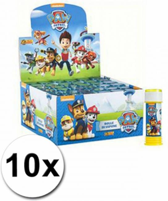 Merkloos Paw Patrol Bellenblaas 10 Stuks Bellenblaas