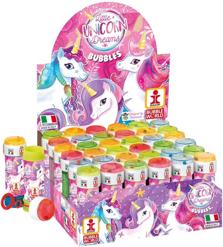Merkloos Uitdeelcadeautjes Unicorn Eenhoorn Bellenblaas, 60ml In Display