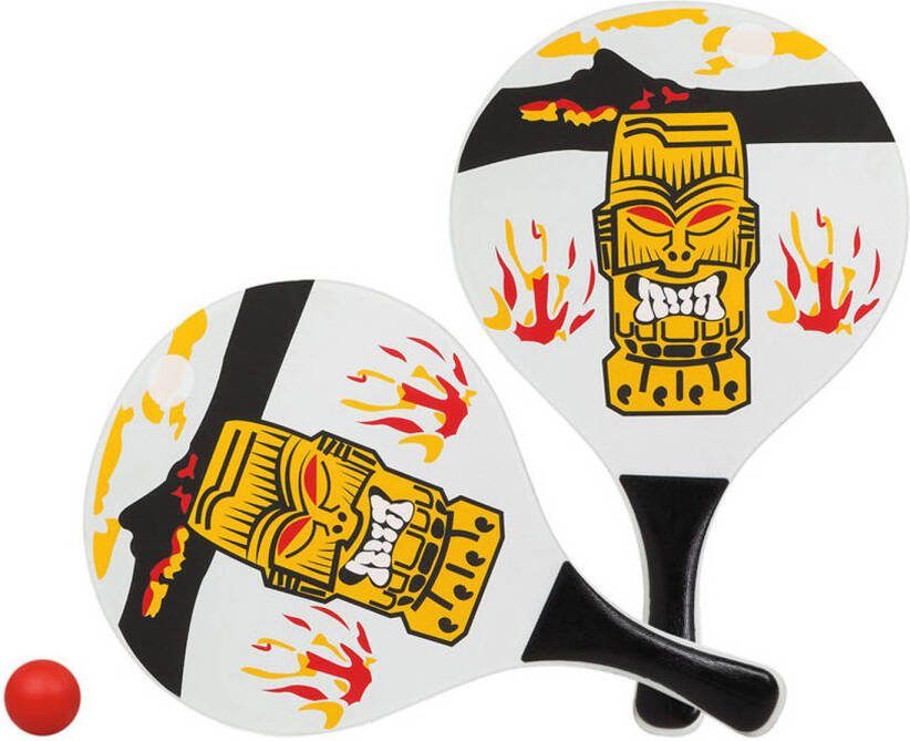 Merkloos Witte Beachball Set Met Vuurprint Buitenspeelgoed Beachballsets