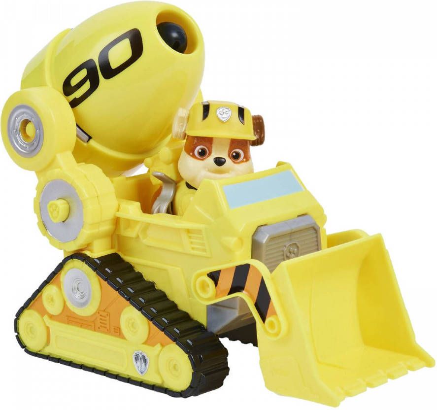 Nickelodeon Speelgoedauto Paw Patrol Rubble Junior Geel 4 delig