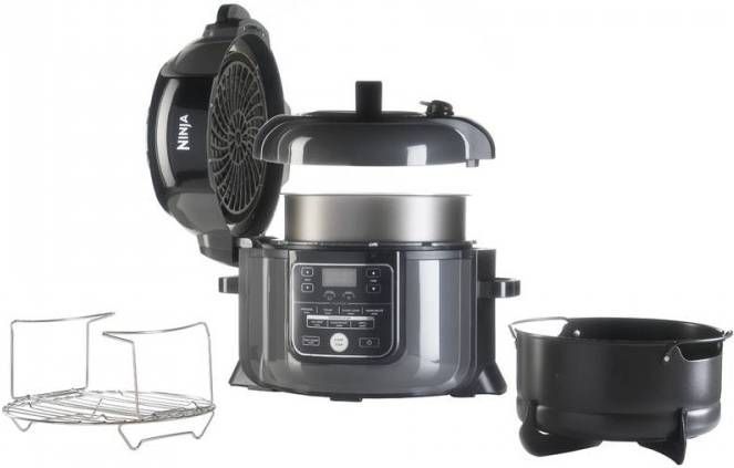 NINJA Multi cooker OP300EU Snelkoken, hetelucht frituren, slowcooking, grillen, bakken, stomen, 6 L inhoud