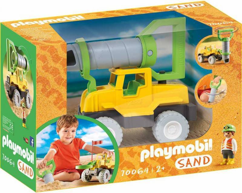 PLAYMOBIL 1.2.3 Sand Vrachtwagen Met Zandboor 70064