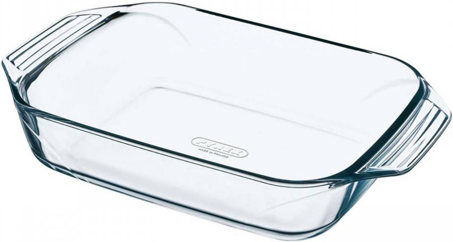 Pyrex 2x Rechthoekige Glazen Ovenschaal 1, 4 Liter 26 X 17 X 5, 5 Cm Ovenschalen