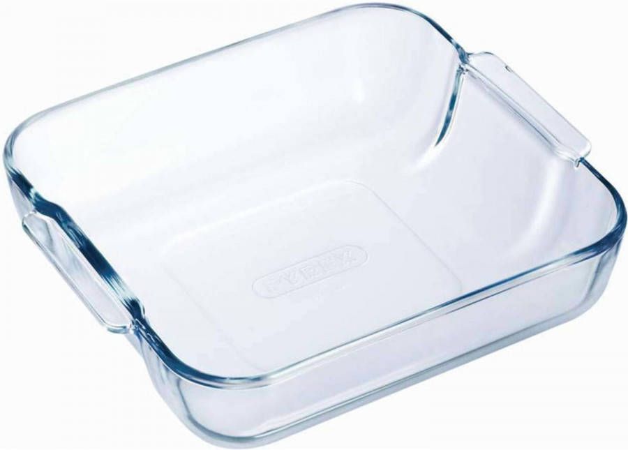 Pyrex Vierkante Glazen Ovenschaal 2 Liter 21 X 21 X 6, 5 Cm Ovenschalen