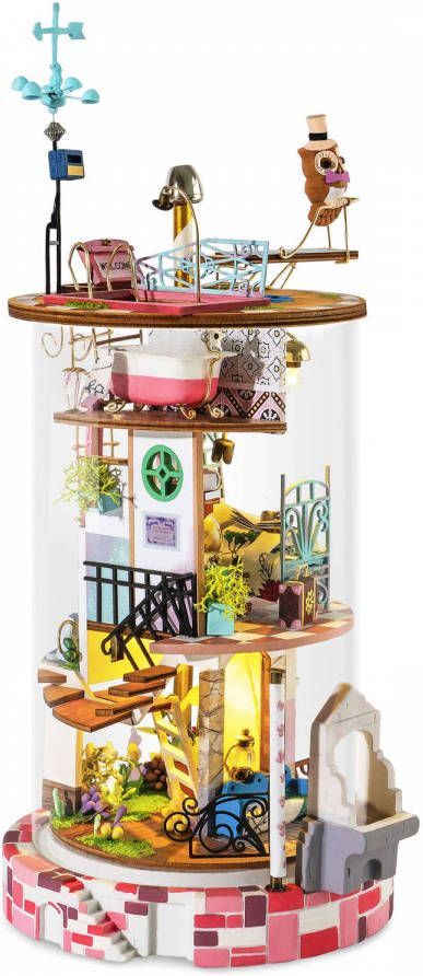 Robotime Bloemig Huis Ds002 Houten Modelbouw Poppenhuis Diy