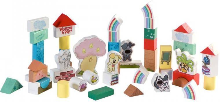 Rubo Toys Woezel & Pip Houten Blokkenset 50 delig