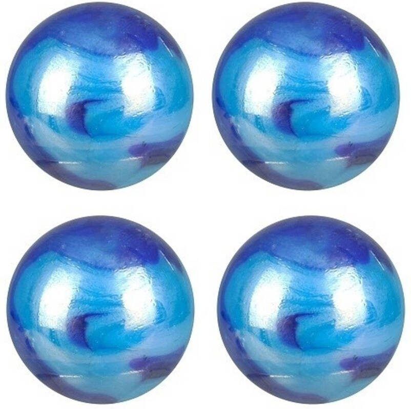 Shoppartners 4x Blue Jay Mega Knikkers 42 Mm Knikkers