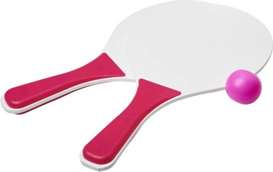 Shoppartners Roze/witte Beachball Set Buitenspeelgoed Beachballsets