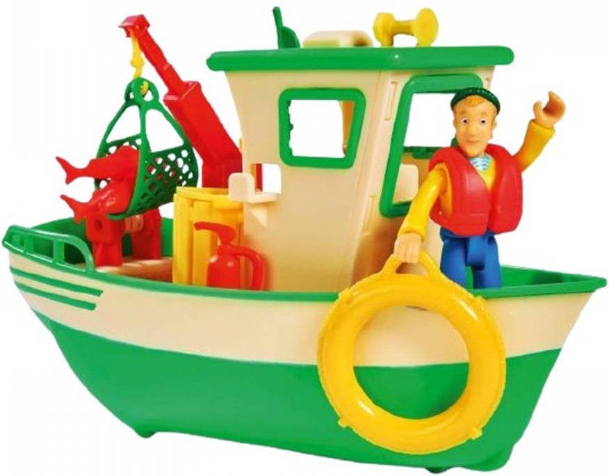 Simba Speelset Sam Charlies Fishing Boat And Figurine Groen