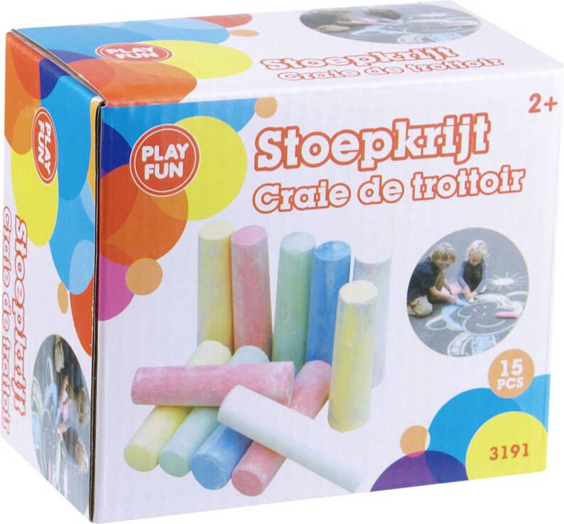 SpellenRijk Stoepkrijt Set 15 Stuks