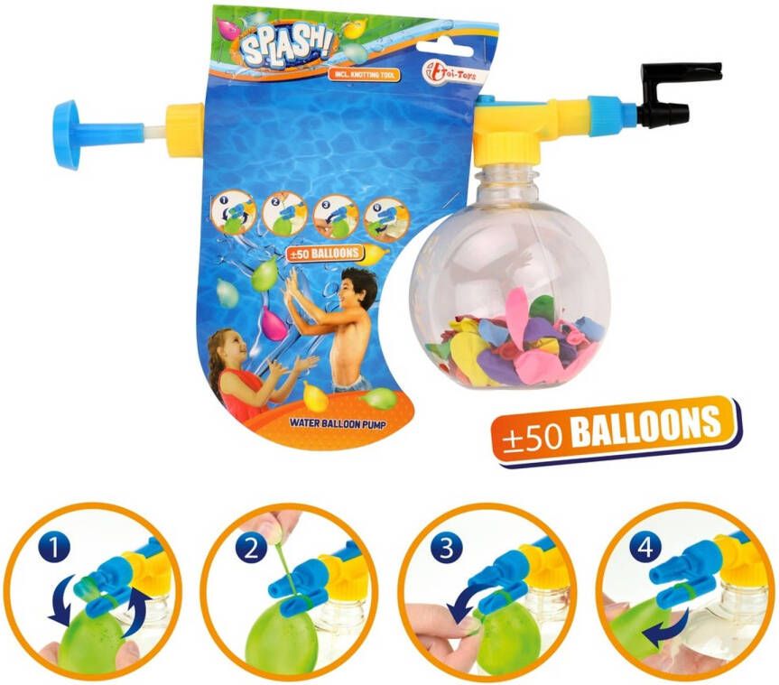 Splash Waterballonnen Pomp 50 Waterballonnen