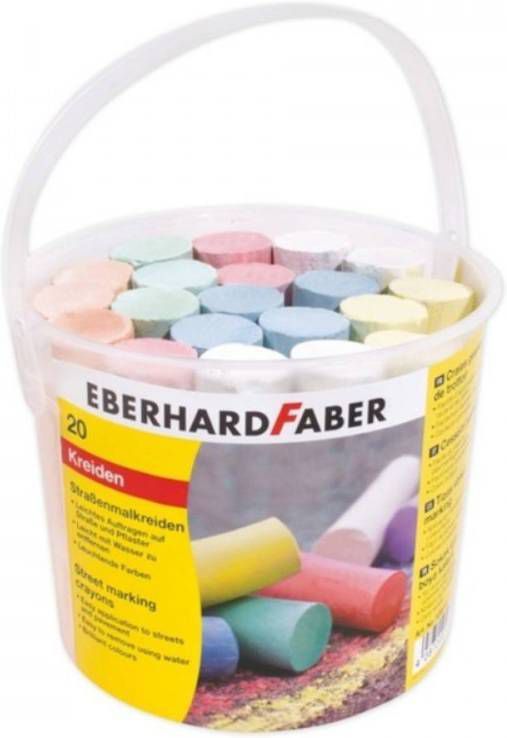 Eberhard Faber Stoepkrijt Emmer Met 20 Krijtjes