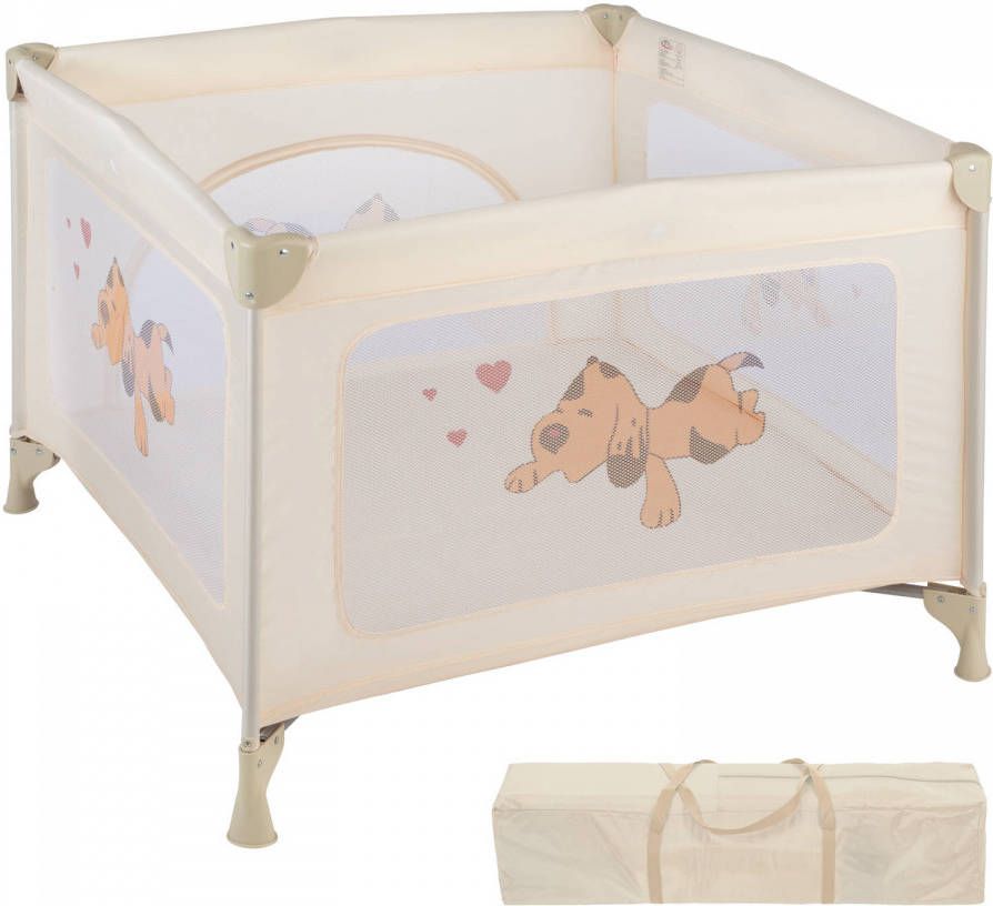 Tectake Babybox Reisbox Opklapbaar Tommy Reisbed Beige 402208