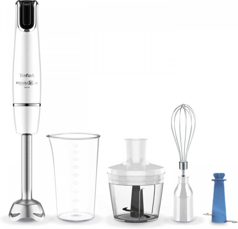 Tefal Staafmixer InfinyForce 4in1 Chopper, Whisk, Ice Crush Wit 1200W