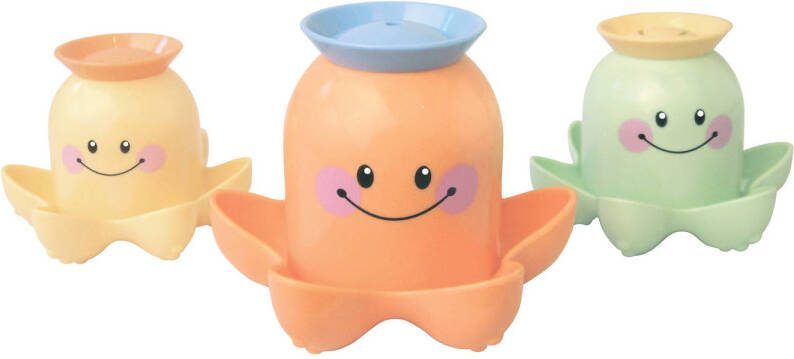Tolo Toys Tolo Baby Badspeelgoed Stapelbekers Octopus Pastelkleur 3 Stuks
