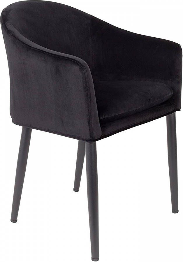 Wants and Needs eetkamerstoel catelyn zwart 77 x 57 x 55,5