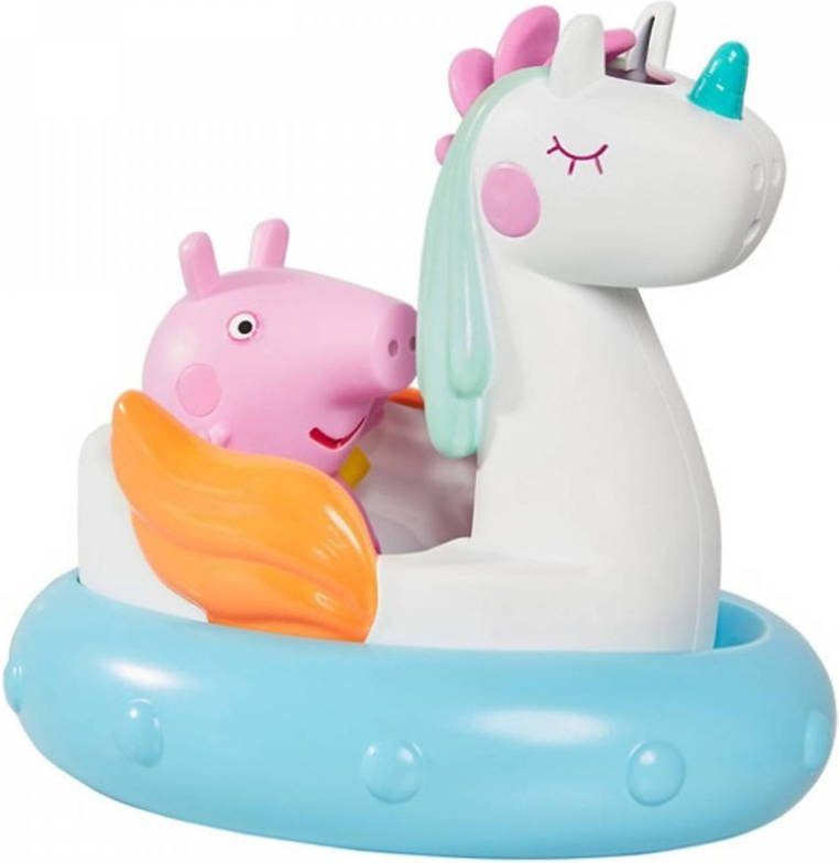 Peppa Pig Tomy Badspeelgoed Eenhoorn 12 Cm Wit/blauw 3 delig