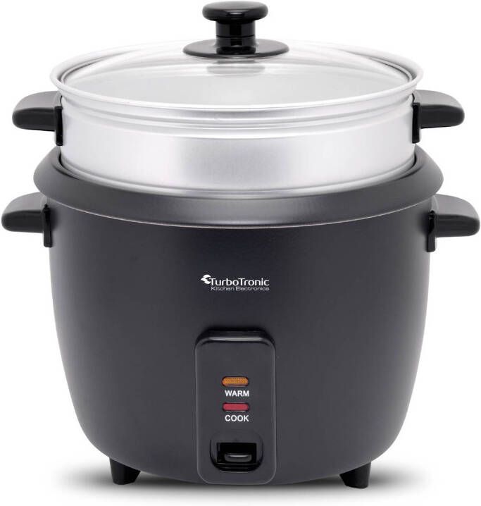 TurboTronic Rc1p Rijstkoker En Slowcooker 1 Liter Zwart