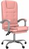 VidaXL Kantoorstoel Massage Verstelbaar Kunstleer Roze online kopen