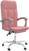 VidaXL Kantoorstoel Verstelbaar Kunstleer Roze online kopen