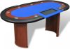 VidaXL Pokertafel Voor 10 Personen Met Dealervak En Fichebak Blauw online kopen