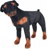VidaXL Speelgoedhond Rottweiler Staand Xxl Pluche Zwart En Bruin online kopen
