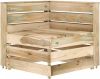 VIDAXL Tuinhoekbank pallet ge&#xEF, mpregneerd grenenhout online kopen