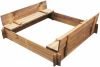 VIDAXL Zandbak vierkant ge&#xEF, mpregneerd hout online kopen