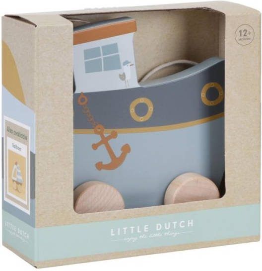 Little Dutch Houten Trekfiguur Boot Sailors Bay FSC
