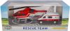 Massamarkt 2 Play Rescue Team Ambulance 8cm En Helikopter 16cm Die Cast online kopen