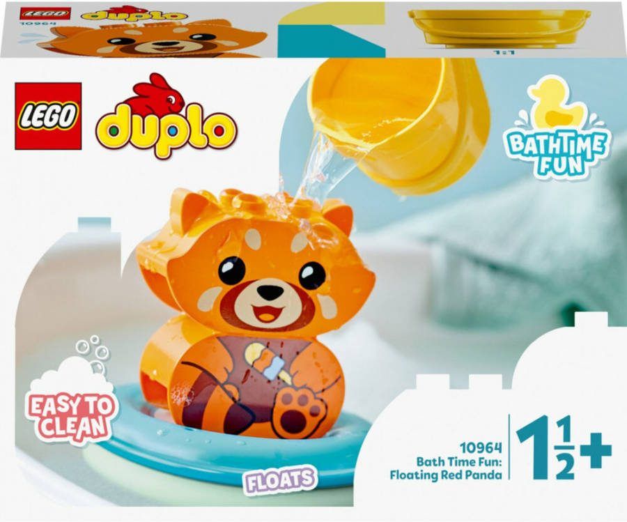 Lego 10964 DUPLO Pret in Bad Drijvende Rode Panda Badspeelgoed voor Baby's en Peuters vanaf 1 .5+ Jaar, Babyspeelgoed