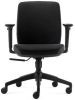 24Designs Vesta Eco 1 Bureaustoel Zwarte Stof Zwarte Kruispoot Met Wielen online kopen