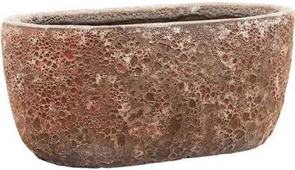 Baq Design Lava Relic Pink ovale bloempot binnen 38x24x19 cm
