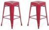 Beliani CABRILLO Set van 2 barkrukken rood online kopen