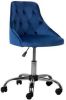 Beliani Parrish Bureaustoel blauw fluweel online kopen