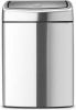 Brabantia Touch Bin Wandafvalemmer 10 Liter Met Kunststof Binnenemmer Matt Steel Fingerprint Proof online kopen