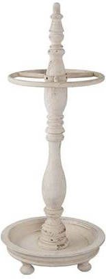 Clayre & Eef Paraplubak Ø 35x85 cm Wit Hout Rond Parapluhouder